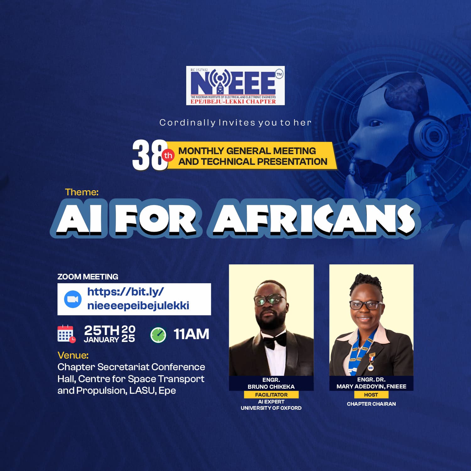 Image for event 38th Monthly General Meeting and Technical Presentation: AI for Africans