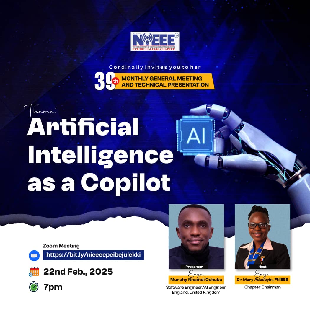 39th Monthly General Meeting: Artificial Intelligence as a Copilot