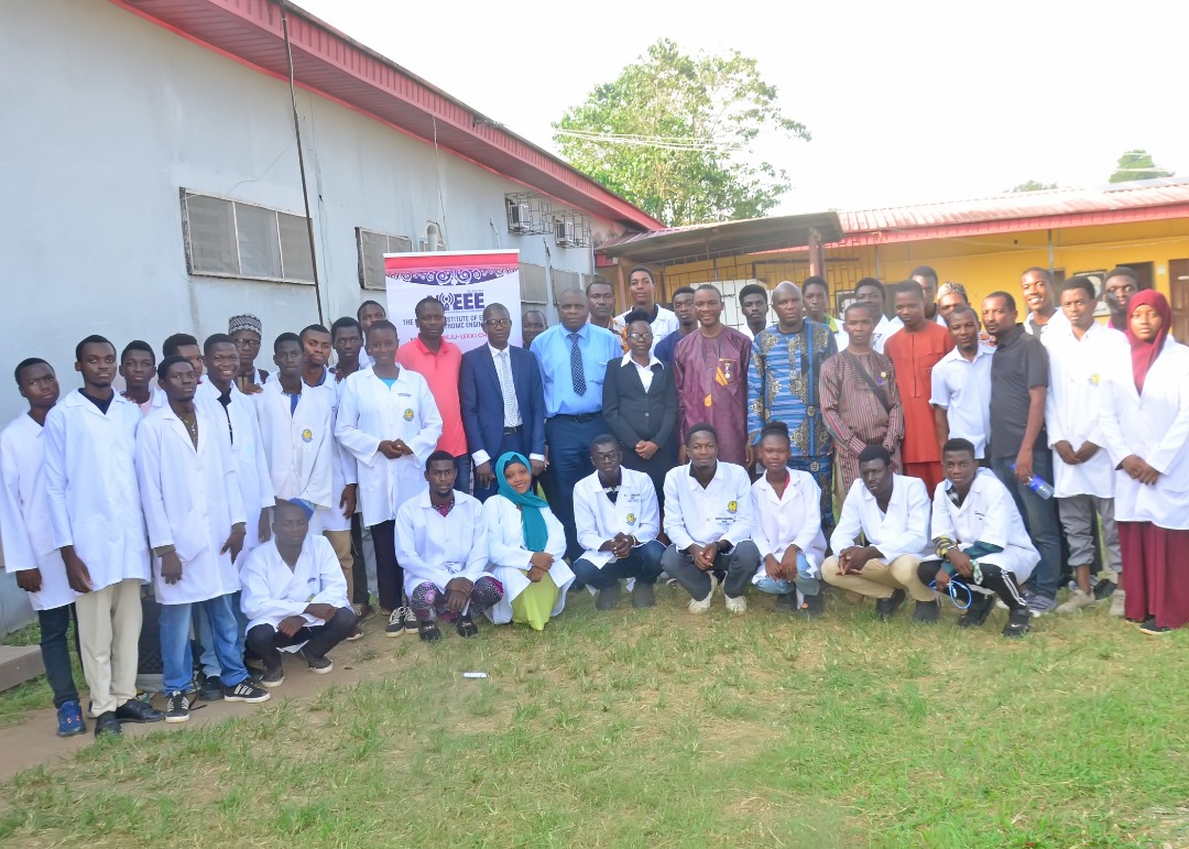 Group Photograph with the NIEEE President and SWEP Students at the Electronics and Computer Engineering Department. 