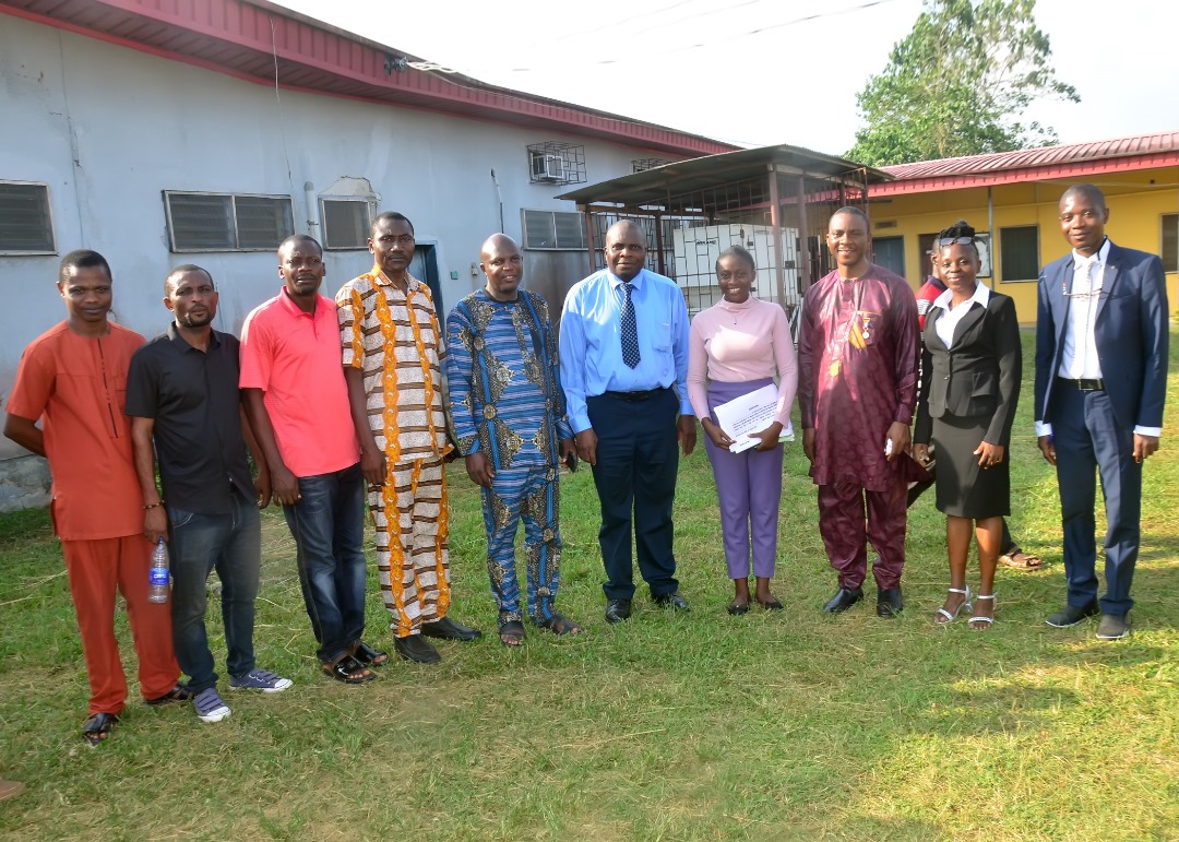 Photograph with the NIEEE President, EPE/IBEJU-LEKKI Chapter, and staffs with the NIEEE Student Membership Chairman's Representative