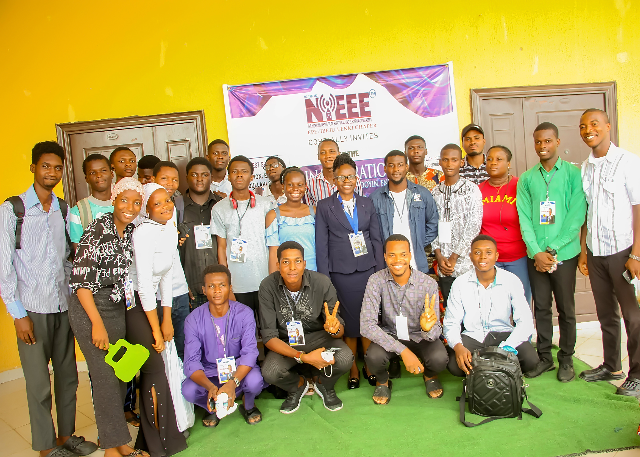 Photograph with the student members